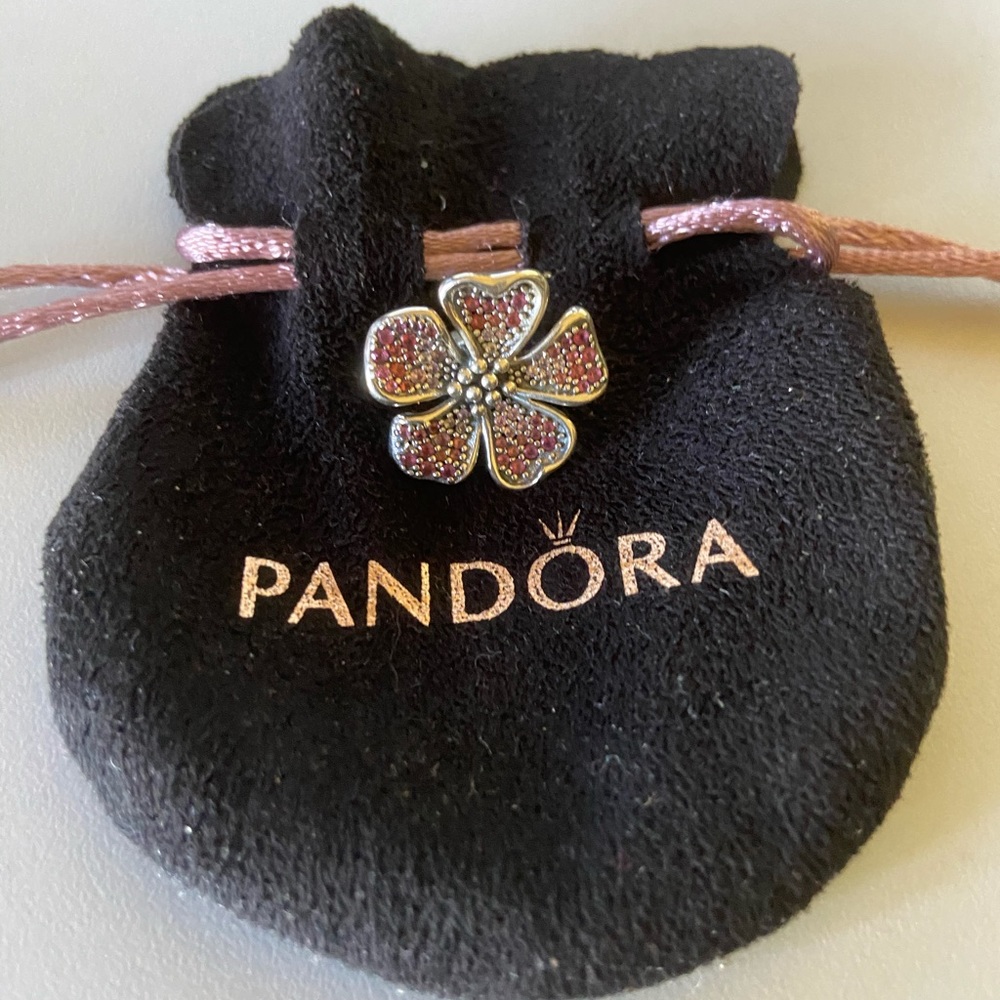 PANDORA AUTHENTIC BIG PEACH BLOSSOM CHARM